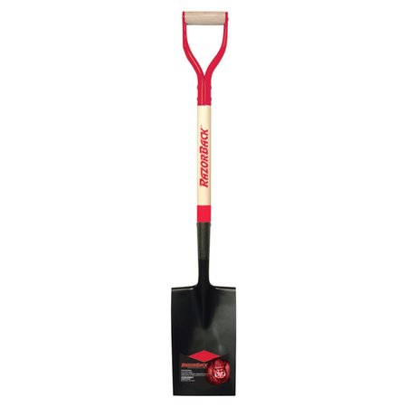 Razor-Back Square Point Shovel Border Spade, D-Grip 46201